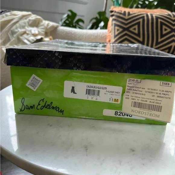 Sam Edelman blue sparkle boots size - Picture 4 of 5